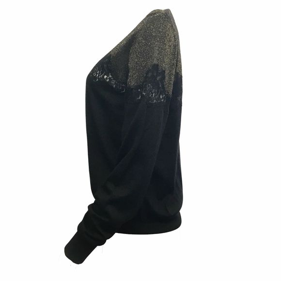 Dolce & Gabbana Black Lace Knit Cardigan - Picture 2 of 4